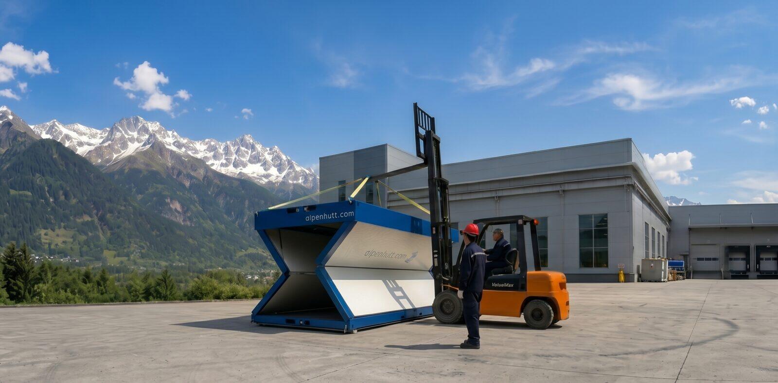 On site in the Alps